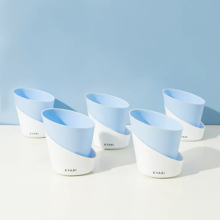 Elite Collection Combo of Baby Blue Self-Watering Pots