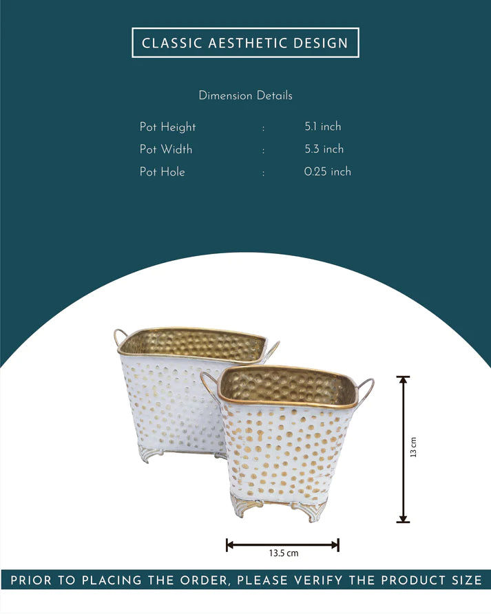 Small Oval Dotted Pot (set Of 2)