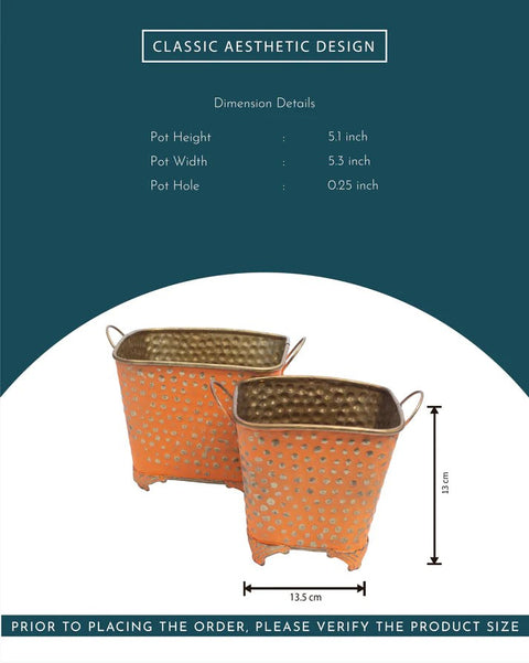 Small Oval Dotted Pot (set Of 2)