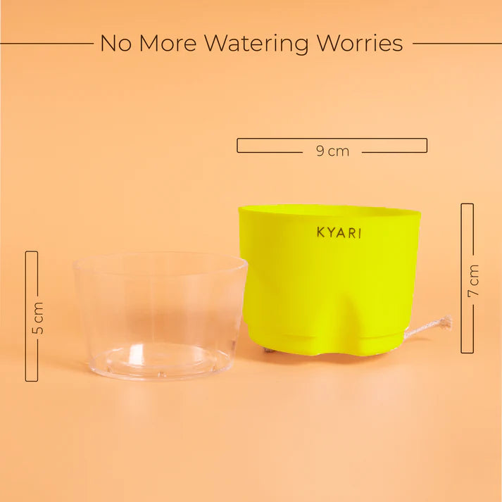 Water 4" Pot: Self-Watering Pot - Green